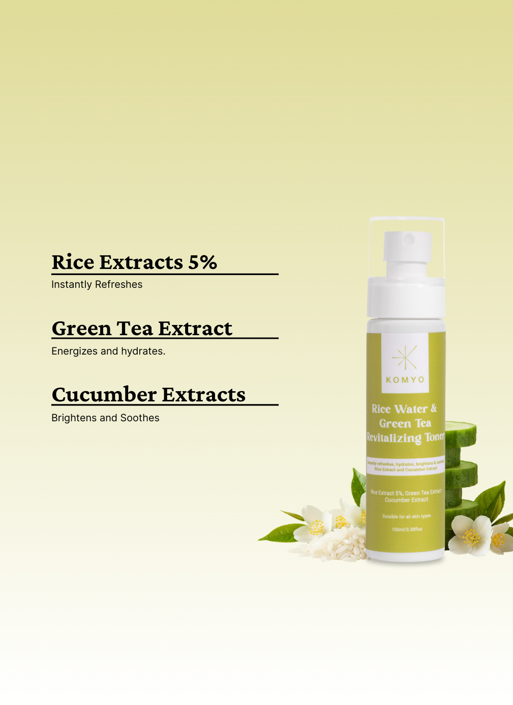 Rice water & Green Tea revitalizing Toner