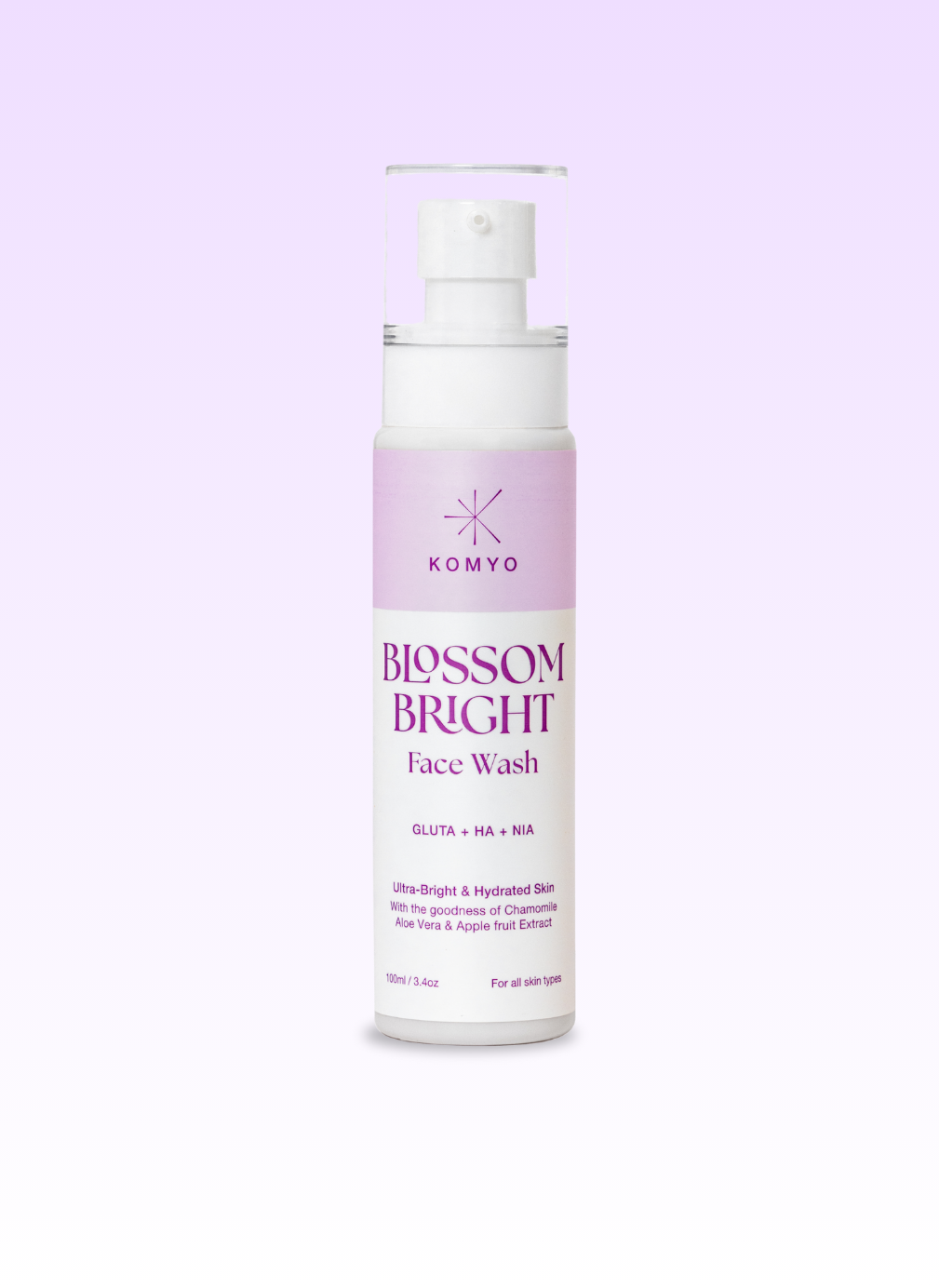 Komyo Blossom Bright Face Wash bottle 