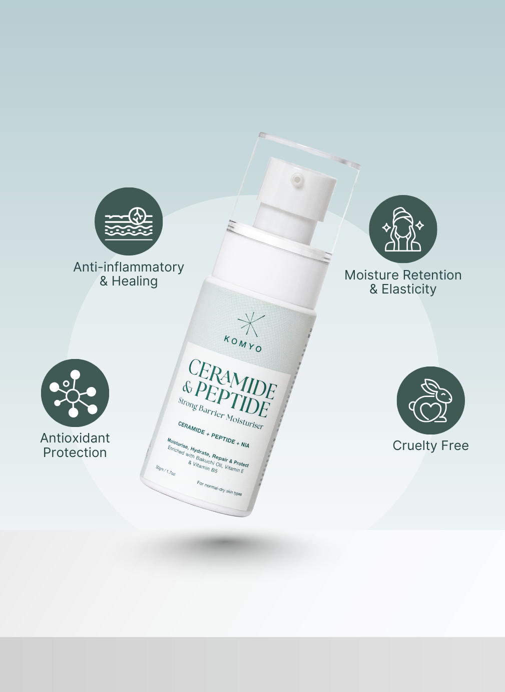 Komyo Ceramide and peptide moisturiser
