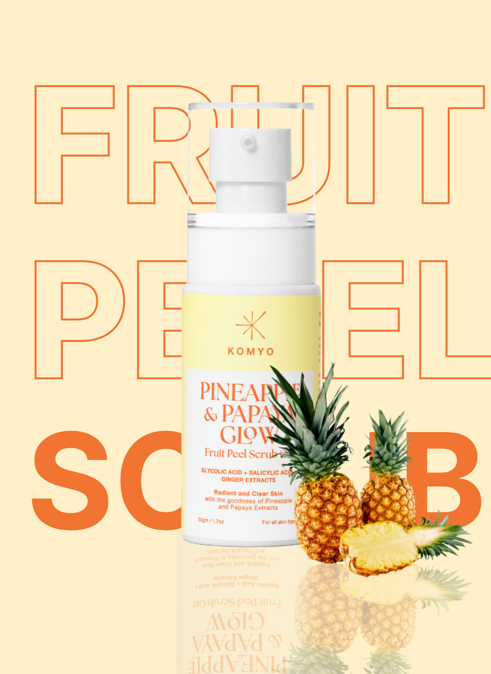 Komyo Pineapple & Papaya Glow scrub 