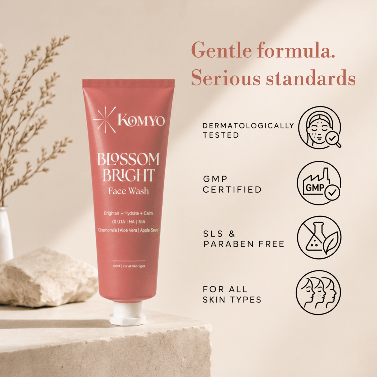 Blossom Bright Face Wash - Komyo