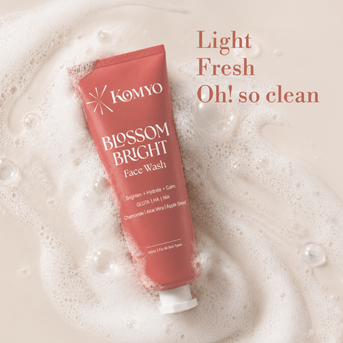 Blossom Bright Face Wash - Komyo