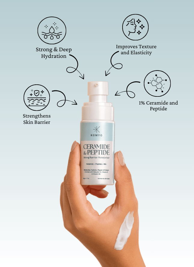 Ceramide & Peptide <br> Strong Barrier Moisturiser - Komyo