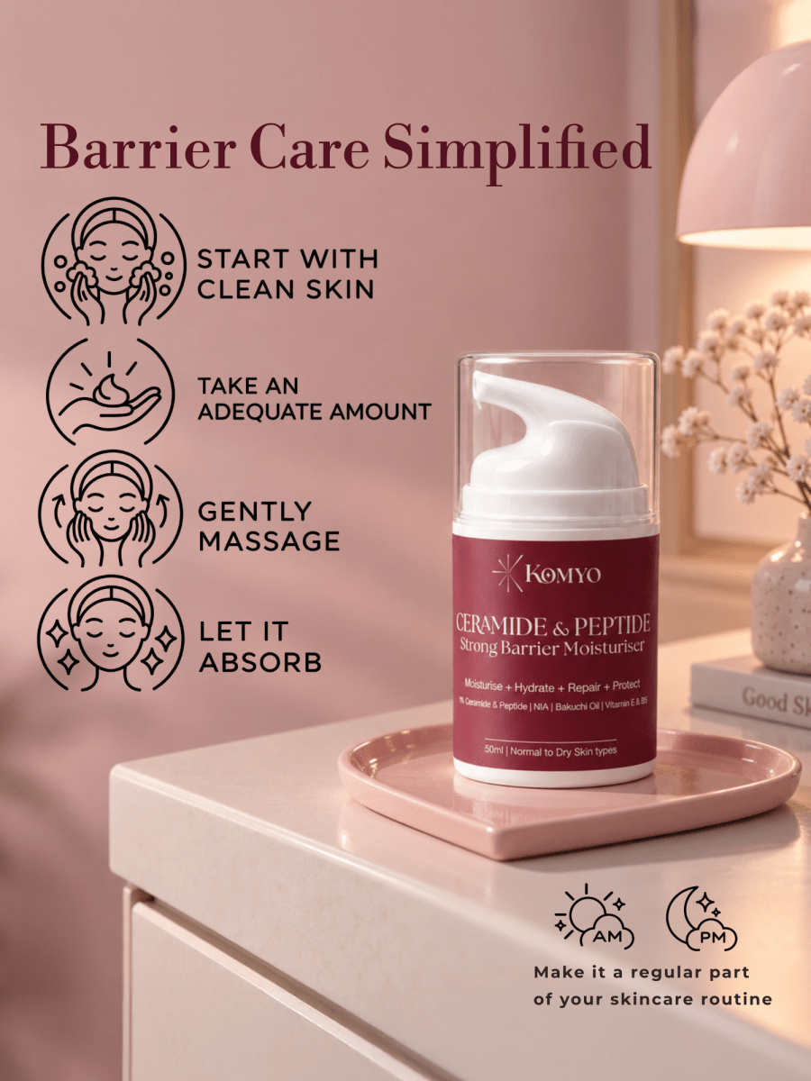 Ceramide & Peptide Strong Barrier Moisturiser - Komyo