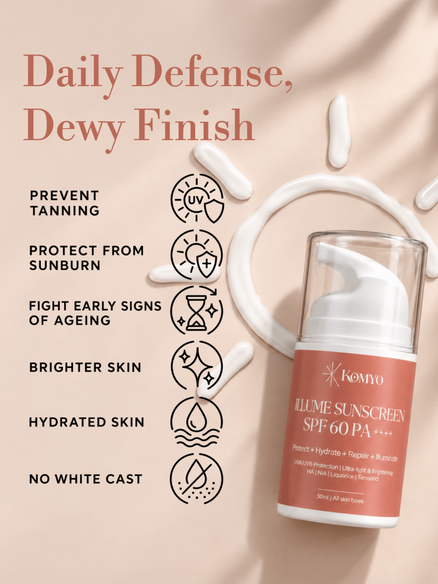 Illume Sunscreen SPF 60 PA++++ - Komyo