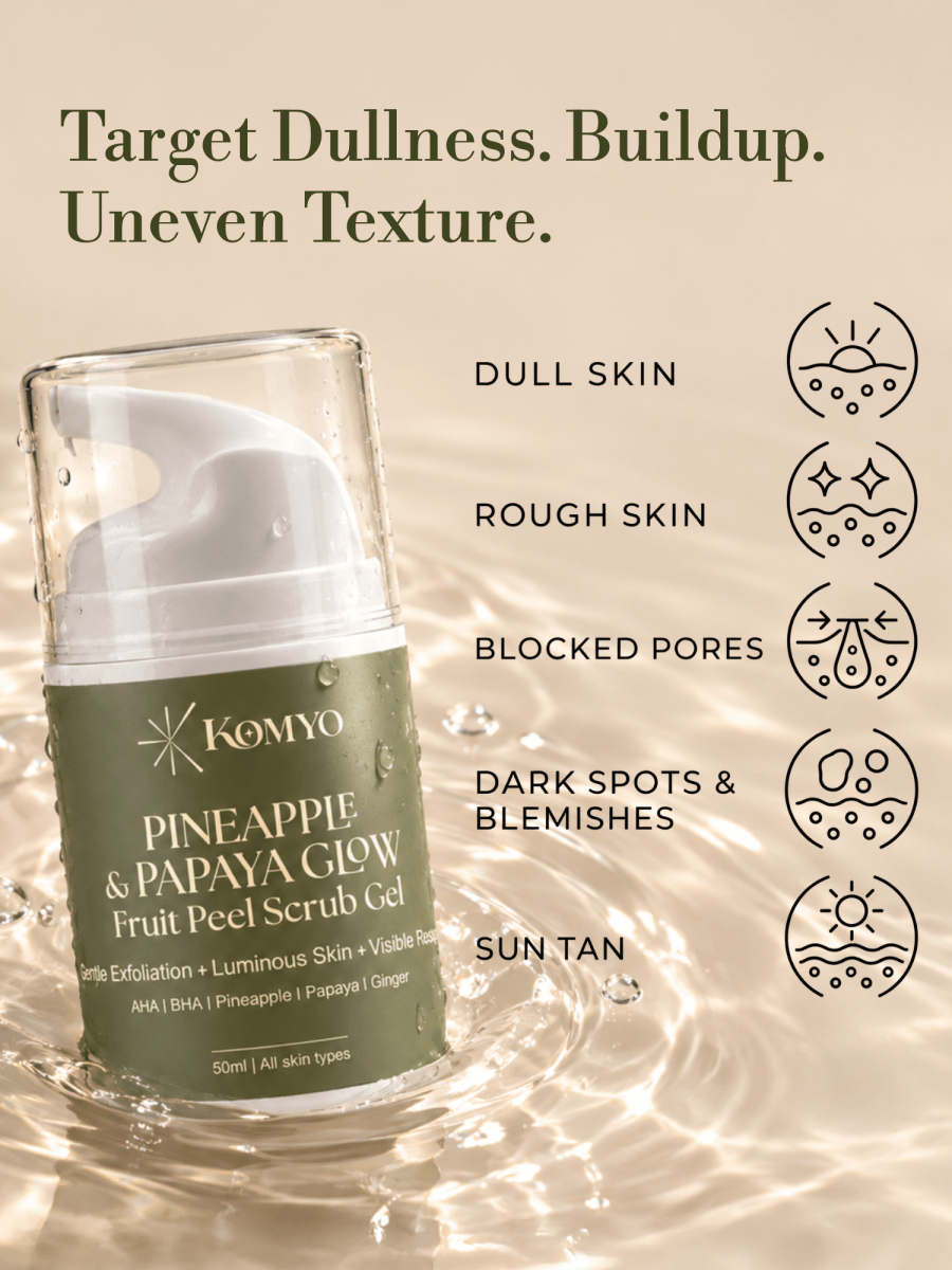Pineapple & papaya AHA / BHA Peel Scrub Gel - Komyo