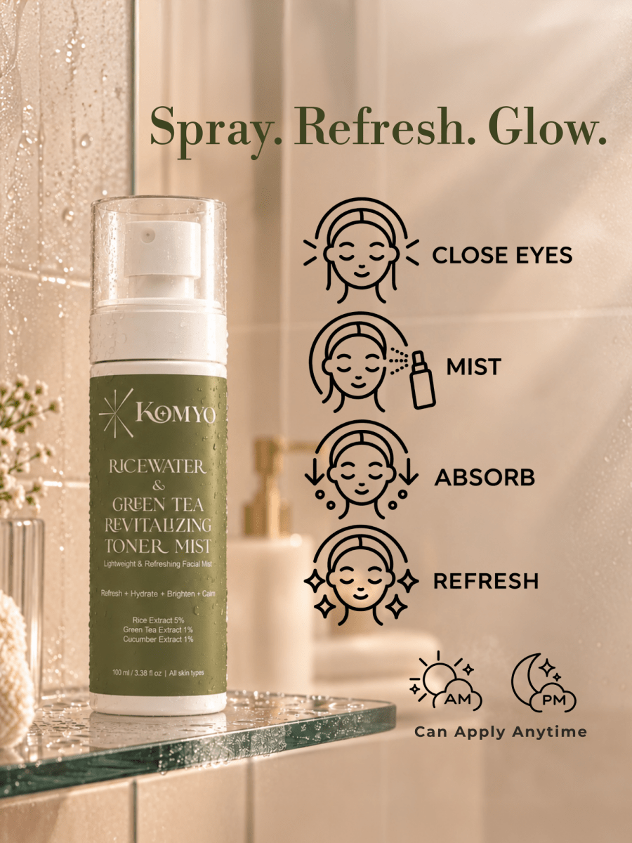 Rice water & Green Tea revitalizing Toner - Komyo