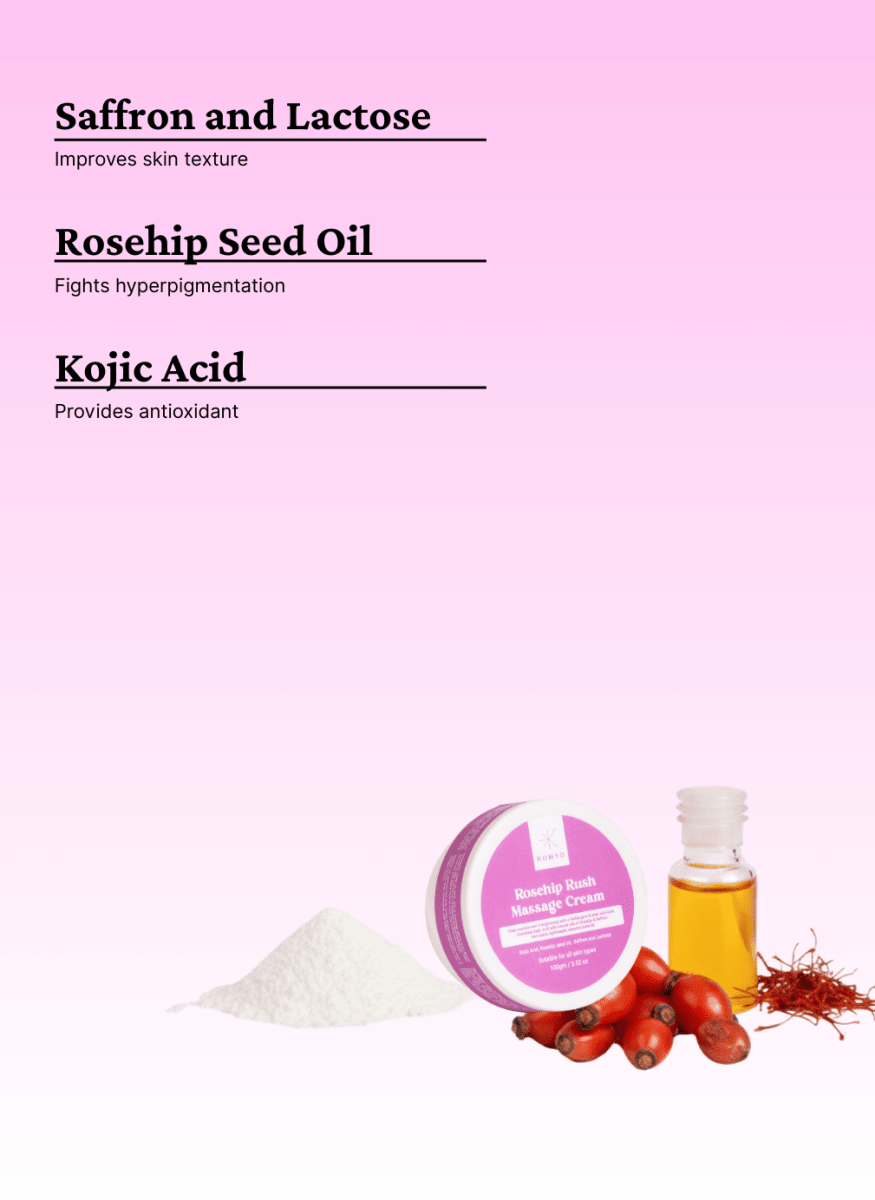 RoseHip Rush Massage Cream - Komyo